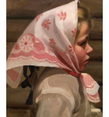 Portrait Of A Girl Wearing A Scarf
