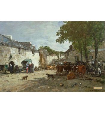 Animal Market At Daoulas 1869