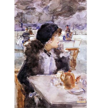 An Elegant Beauty Having Tea In Hyde Park