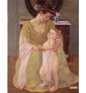 Mother And Child With A Rose Scarf