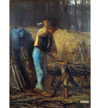 The Wood Splitter A Woodman With A Machete Cutting Branches