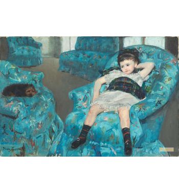 Little Girl In A Blue Armchairn