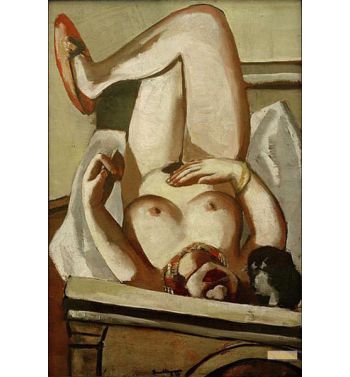 Female Nude With Dog