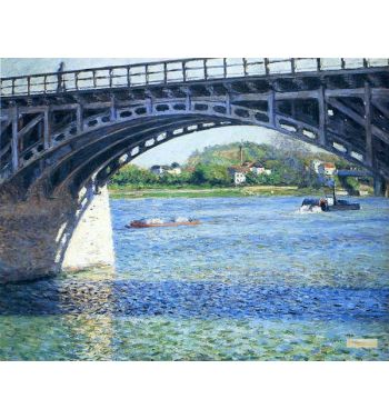 The Pont D'Argenteuil And The Seine Ca 1883