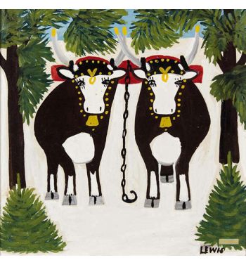 Two Oxen In Winter With Three Legs 1