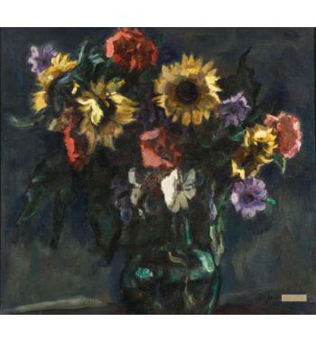 Mixed Bouquet With Sunflowers In Spherical Vase, 1939