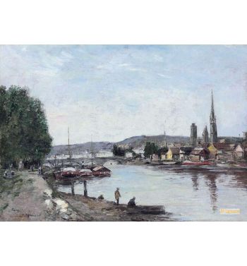 Rouen View On The Reine 1895