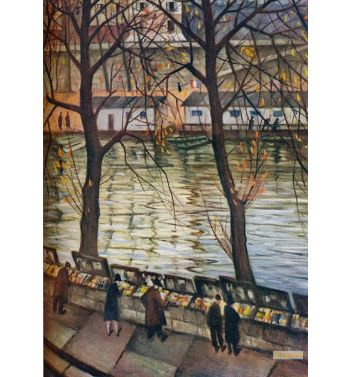 Les Bibliophiles An Autumn Day In Paris c1930
