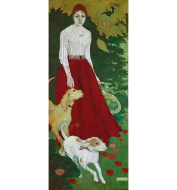 Miss Andree Bonnard And Her Dogs 2