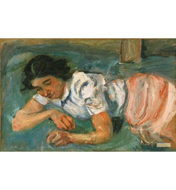 Young Woman Lying On The Grass