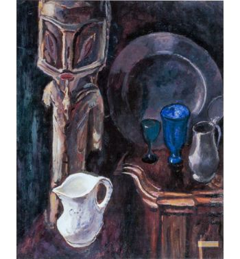 Still Life With Maori Statue, C, 1935