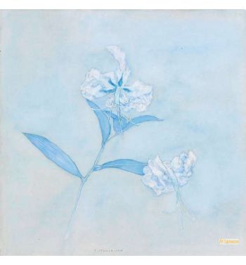 Stalk With Two Japanese Lilies