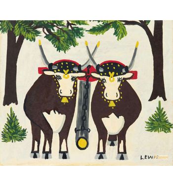 Early Pair Of Oxen