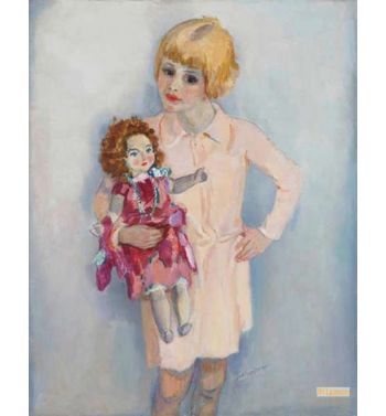 Portrait Of A Girl With A Doll, C, 1930