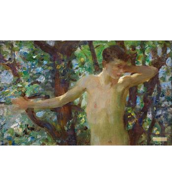 Half Length Study Of A Boy, C 1909
