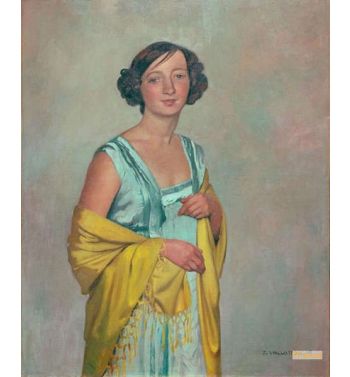 Portrait Of A Lady With A Yellow Scarf
