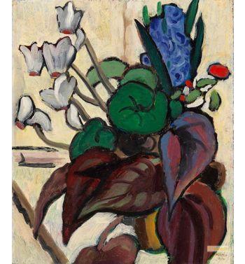 Flowers On Woman, Cyclamen And Hyacinth, 1934