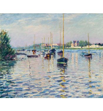 Bateaux Au Mouillage Sur La Seine A Argenteuil