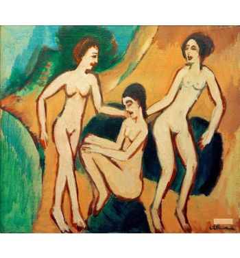 Three Bathers On The Beach, 1