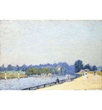 The Road To Hampton Court; La Route De Hampton Court 1874
