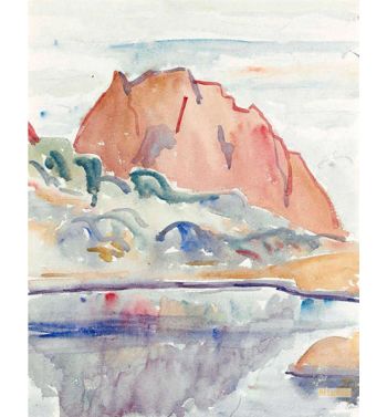 Lake Lungin With Piz Materdell