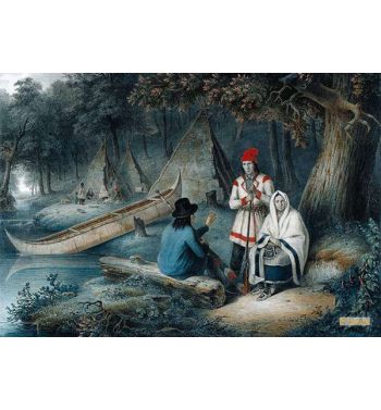 Indian Wigwam In Lower Canada