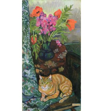 Bouquet And A Cat 1919