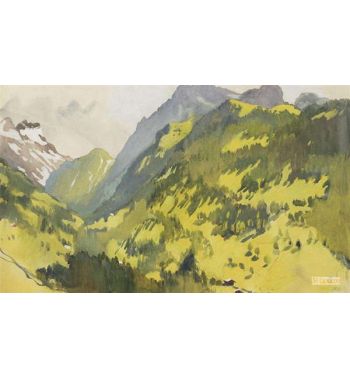 In The Mountains Switzerland 1914