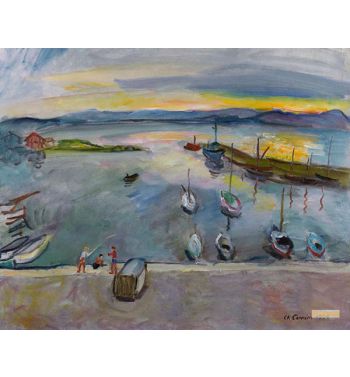 The Port Of Saint Tropez In The Setting Sun, 1954