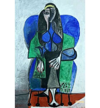 Seated Woman With Green Shawl 1960