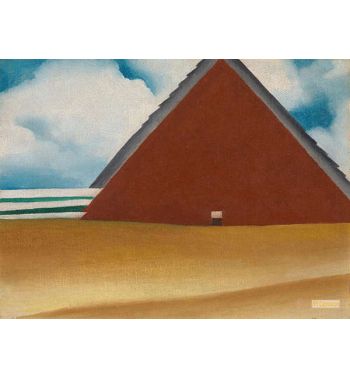 Red Barn In Wheatfield 1928