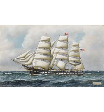 The American Full Rigger Jeremiah Thompson At Sea