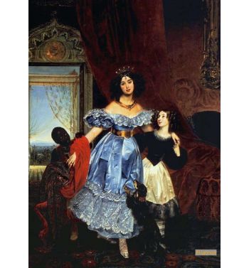 Portrait Of Countess Julia Samoilova With Her Stepdaughter Ama