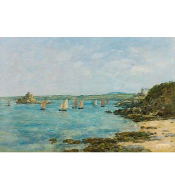 Rivage Douarnenez Bateaux De Peche Dans La Baie