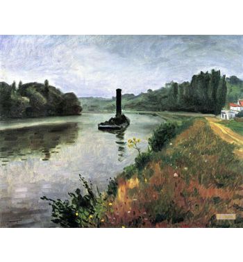 Tugboat On The Seine At Méricourt
