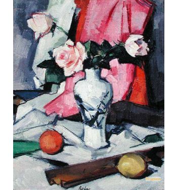 Roses In A Japanese Vase, c1923