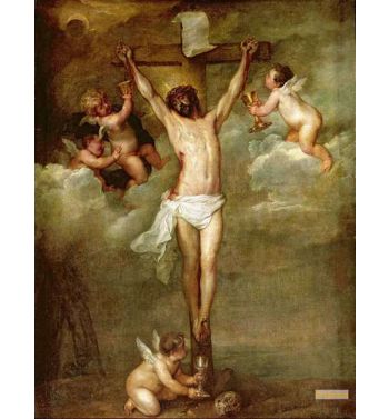 Christ Attended By Angels Holding Chalices