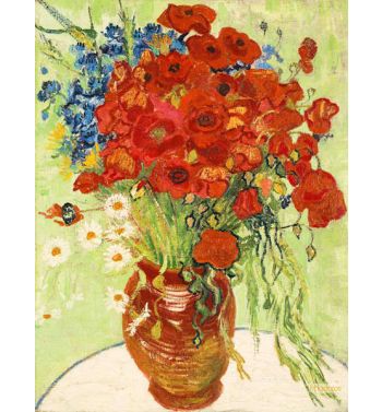 Red Poppies And Daisies
