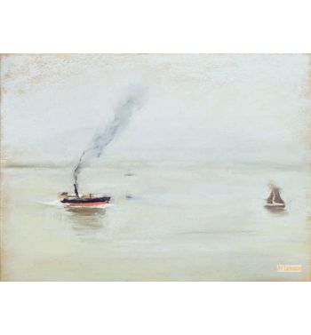 Rainy Weather On The Elbe 1902