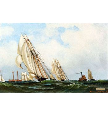 The Sappho Off Sandy Hook Lightship, 1870
