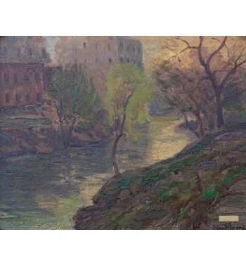 Early Morning On The San Antonio River At Mill Bridge, 1919