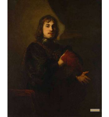 Portrait Of A Man With A Breastplate And Plumed Hat