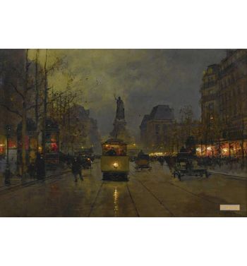 Rue Faubourg Du Temple And Place De La République, Evening