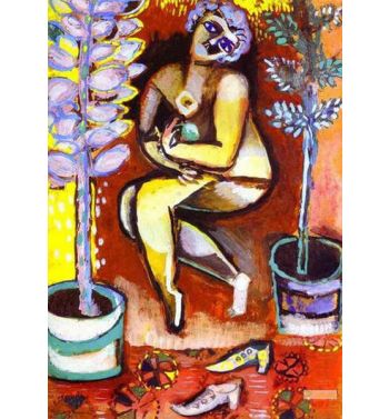 Naked In The Flowers 1911