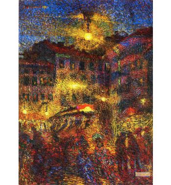 Night At Piazza Beccaria in Milan