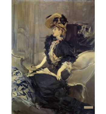 Elegant Young Woman In Evening