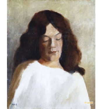 Young Woman With Her Hair Down c1897