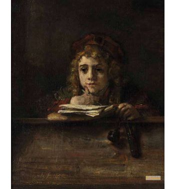Titus At His Desk