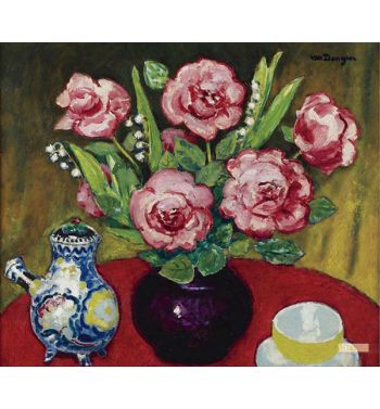 Still Life With Roses And Lily Of The Valley