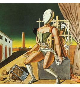 キリコ　肉筆手描きの油絵模写画 ジョルジョ・デ・キリコ（Giorgio de Chirico） - 手書きの油絵の複製